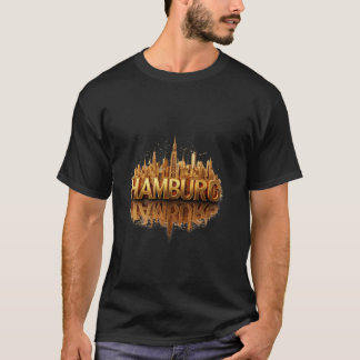 Hamburg Skyline Kunst - Levendig Hansestad Ontwerp T-shirt