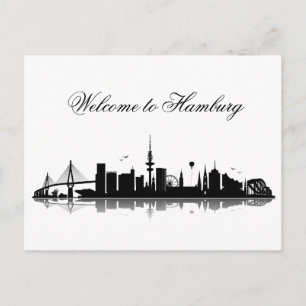 HAMBURG Skyline - Postkarte / Grußkarte Briefkaart