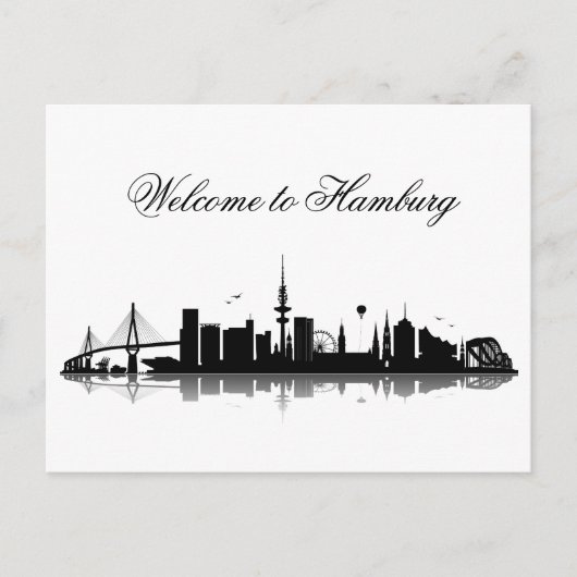 HAMBURG Skyline - Postkarte / Grußkarte Briefkaart (Voorkant)