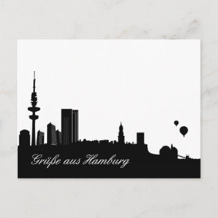 HAMBURG Skyline - Postkarte / Grußkarte Briefkaart