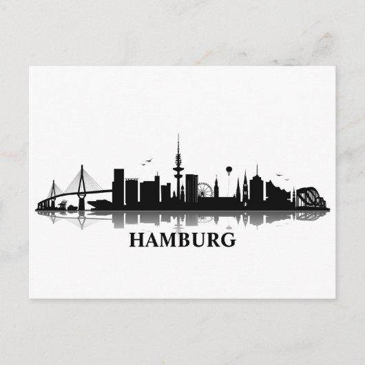 HAMBURG Skyline - Postkarte / Grußkarte Briefkaart (Voorkant)