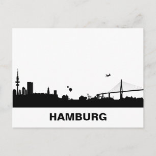 HAMBURG Skyline - Postkarte / Grußkarte Briefkaart