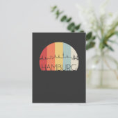 Hamburg Skyline Retro Briefkaart (Staand voorkant)