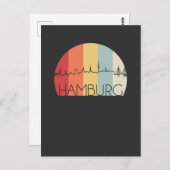 Hamburg Skyline Retro Briefkaart (Voorkant / Achterkant)