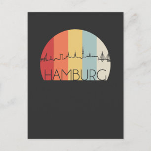 Hamburg Skyline Retro Briefkaart