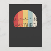 Hamburg Skyline Retro Briefkaart (Voorkant)