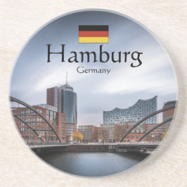 Hamburg Souvenir Zandsteen Onderzetter