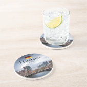 Hamburg Souvenir Zandsteen Onderzetter (Zijkant)