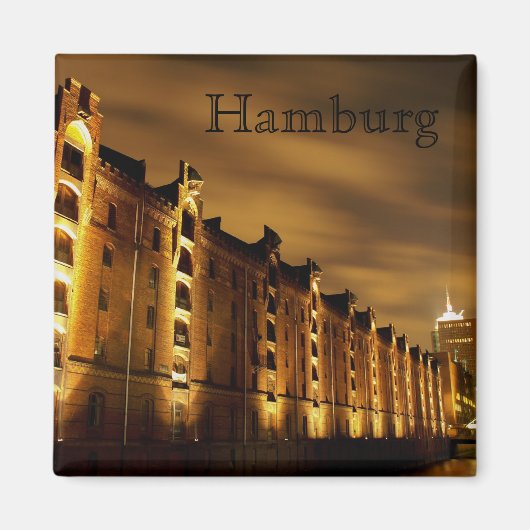 Hamburg - Speicherstadt bei Nacht - Magnet (Voorkant)