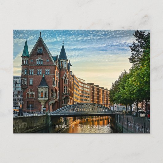 Hamburg Speicherstadt Briefkaart (Voorkant)