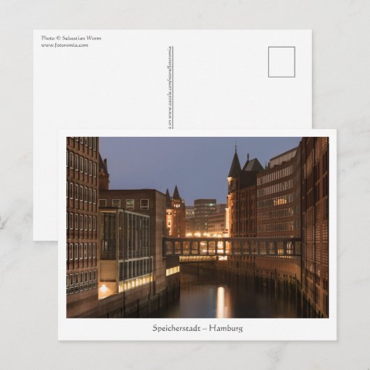 Hamburg Speicherstadt Briefkaart (Voorkant / Achterkant)