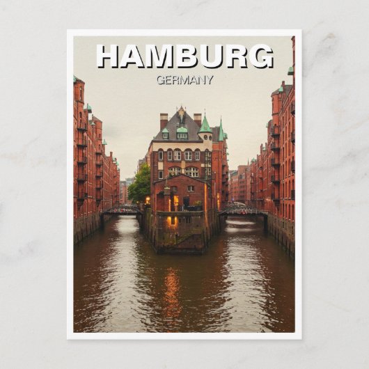 Hamburg Speicherstadt Duitsland Reizen Briefkaart (Voorkant)