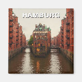 Hamburg Speicherstadt Duitsland Reizen Magneet (Voorkant)