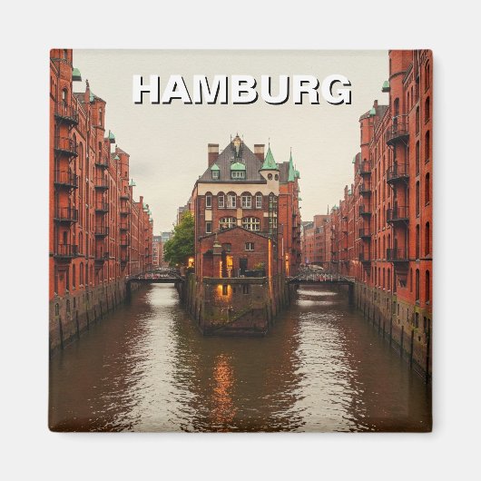 Hamburg Speicherstadt Duitsland Reizen Magneet (Voorkant)