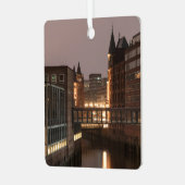 Hamburg Speicherstadt Metalen Ornament (Voorkant links)