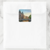 Hamburg Speicherstadt Vierkante Sticker (Tas)