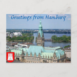 Hamburg Townhall Briefkaart