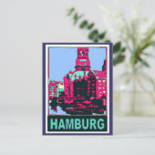 Hamburg Travel Poster Briefkaart (Staand voorkant)