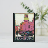 Hamburg Travel Poster Briefkaart (Staand voorkant)