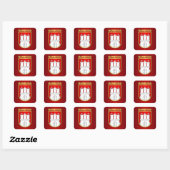 Hamburg Vierkante Sticker (Vel)