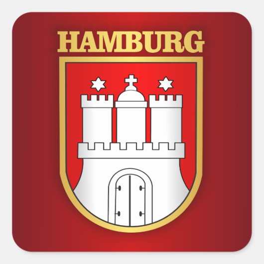 Hamburg Vierkante Sticker (Voorkant)