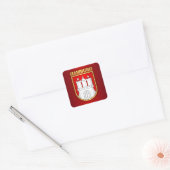 Hamburg Vierkante Sticker (Envelop)