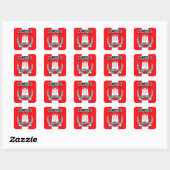 Hamburg Vierkante Sticker (Vel)