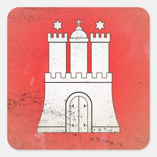 Hamburg Vierkante Sticker (Voorkant)