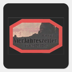 Hamburg_Vintage Reizen Poster Kunstwerk Vierkante Sticker