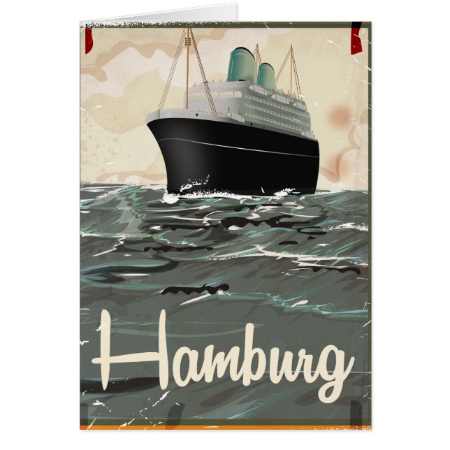 Hamburg Vintage Travel poster (Voorkant)