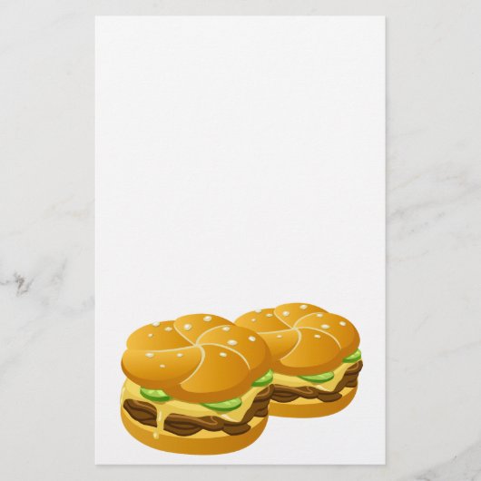 Hamburger-2 Stationery Briefpapier (Voorkant)