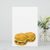 Hamburger-2 Stationery Briefpapier (Staand voorkant)