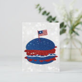 Hamburger 4 juli glitters briefkaart (Staand voorkant)