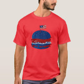 Hamburger 4 juli glitters t-shirt (Voorkant)