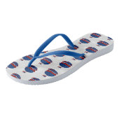 Hamburger 4 juli glitters teenslippers (Schuin)