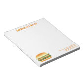 Hamburger Aangepaste Restaurant Notitieblok (Schuin)