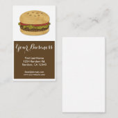 Hamburger aanpasbare visitekaartjes (Voorkant / Achterkant)