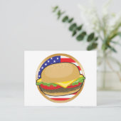 Hamburger American Flag Briefkaart (Staand voorkant)