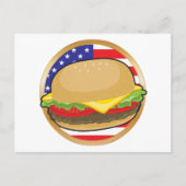 Hamburger American Flag Briefkaart (Voorkant)