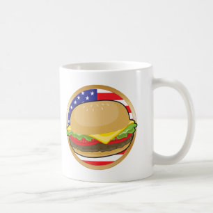 Hamburger American Flag Koffiemok