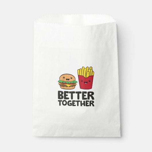 Hamburger and French Fries Love Fast Food Better T Bedankzakje (Voorkant)