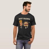 Hamburger And Fries Bestfriends T-shirt (Voorkant volledig)