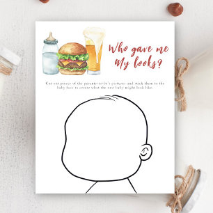 Hamburger babyshower - Wie heeft me mijn uiterlijk