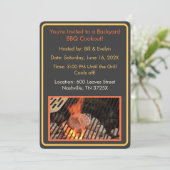 Hamburger Backyard Barbeque Cookout Kaart (Staand voorkant)