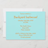 Hamburger Barbecue Party Kaart (Achterkant)