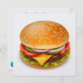 Hamburger BBQ Picknick - Uitnodiging 4 juli (Voorkant / Achterkant)