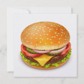 Hamburger BBQ Picknick - Uitnodiging voor 4 juli (Voorkant)