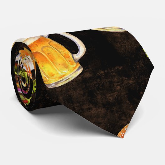 Hamburger bier in het donker stropdas (Opgerold)