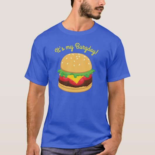 Hamburger Birthday Party Burger Burgday T-Shirt (Voorkant)