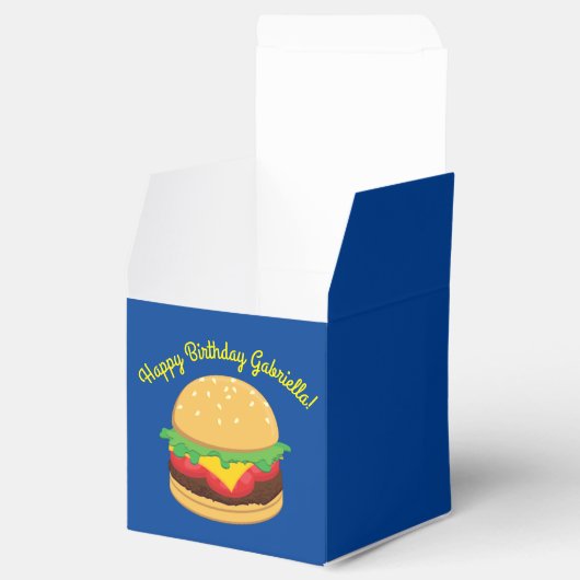 Hamburger Birthday Party Burger Favor Box Bedankdoosjes (Geopend)